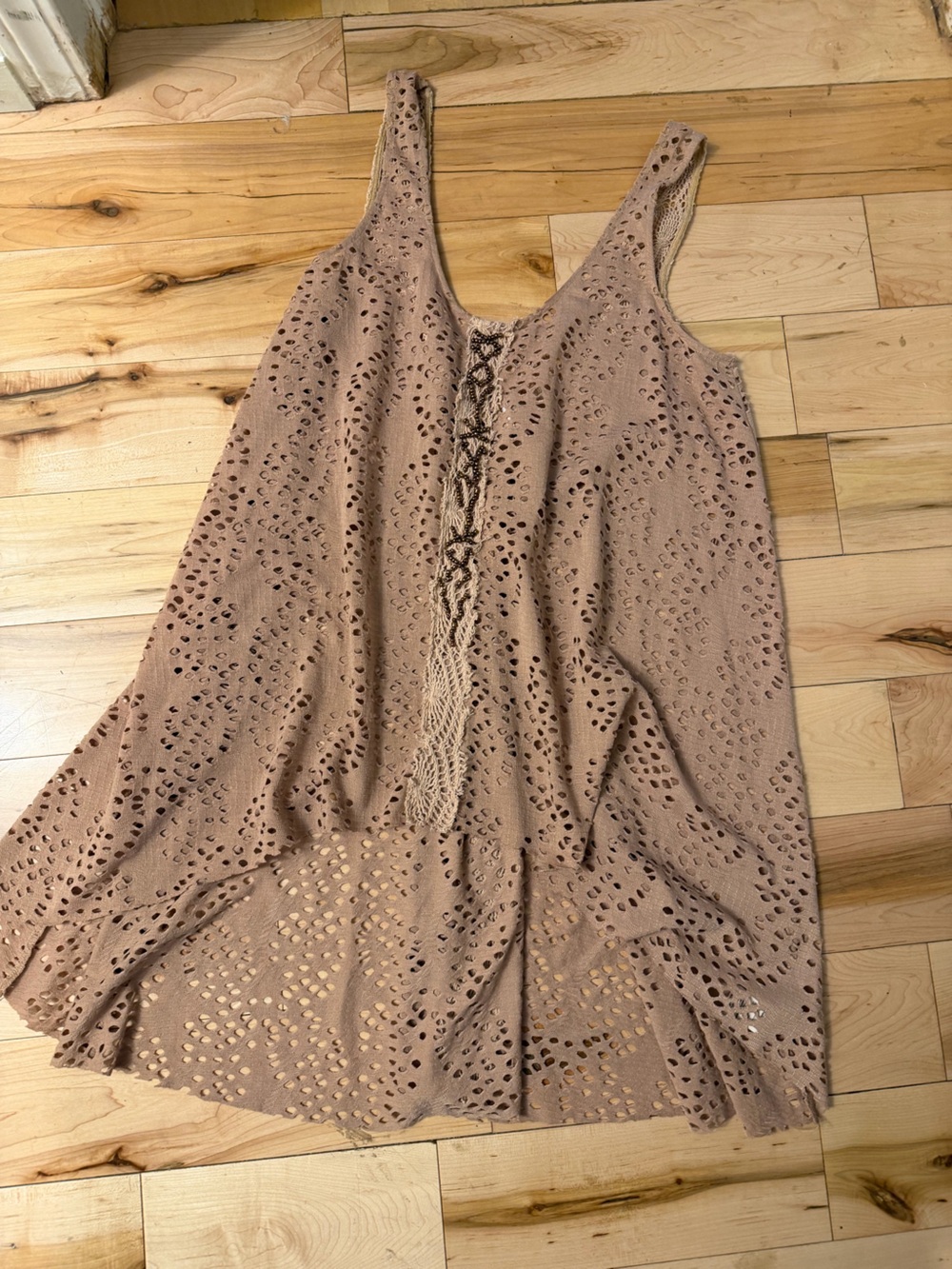 FREE PEOPLE CROCHET TUNIC Size S